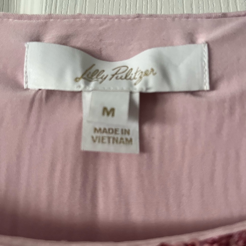 Lilly Pulitzer Pink Sequin Blouse - Picture 4 of 5
